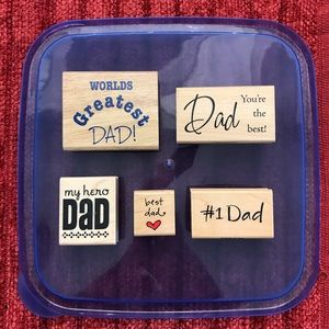 Collection of 5 Dad Rubber Stamps